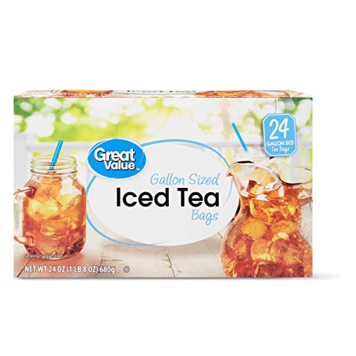 Great Value Iced Tea Bags, Gallon Sized, 24 oz, 24 Count (Pack of 2)