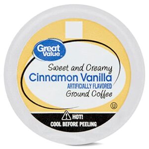 G.V. Medium Roast Cinnamon Vanilla Ground Coffee Pods, 12 Count Each- (Pack of 2)