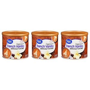 great value french vanilla cappuccino beverage mix, 16 oz pack of 3