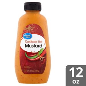 🌵🏜️ Southwest 🔥🌶️ Hot Mustard 🌭 All Natural 🍔 Kosher 🥪 One 12 Oz (340g) Bottle 📦 1 Pack 🇺🇸