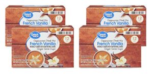 great value cappuccino coffee and hot drink single serve pods, 12 count (french vanilla cappuccino, pack of 4)