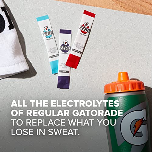 Gatorade G Zero Powder, Fruit Punch Variety Pack, 0.10oz Individual Packets - 10 Count (Pack of 5)