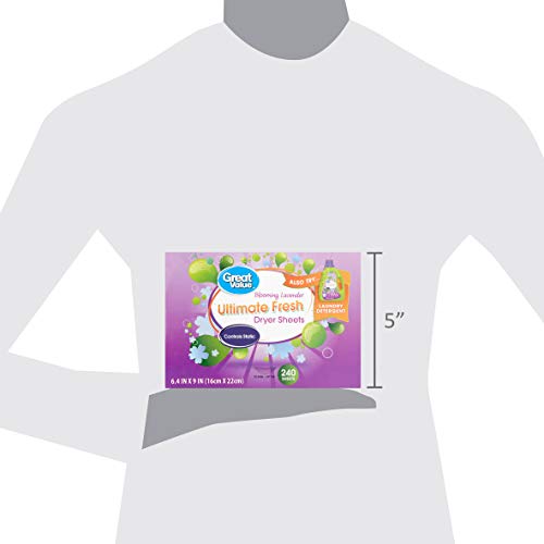 Great Value Blooming Lavender Dryer Sheets, 240 sheets