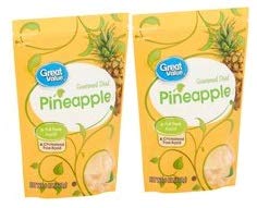 great value sweetened dried pineapple, 6 oz (pack of 2)