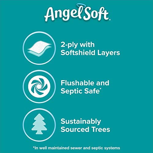 Angel Soft® Toilet Paper with Fresh Lavender Scented Tube, 6 Mega Rolls = 24 Regular Rolls, 2-Ply Bath Tissue