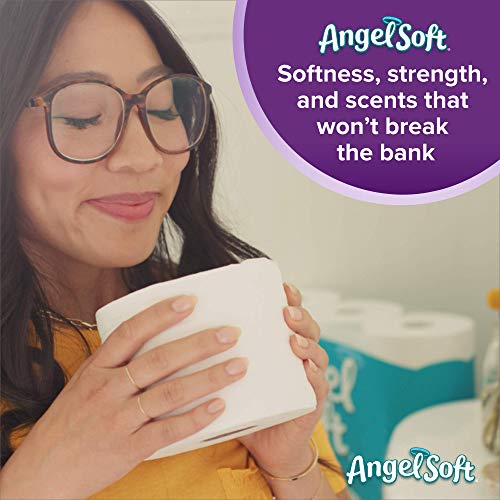 Angel Soft® Toilet Paper with Fresh Lavender Scented Tube, 6 Mega Rolls = 24 Regular Rolls, 2-Ply Bath Tissue