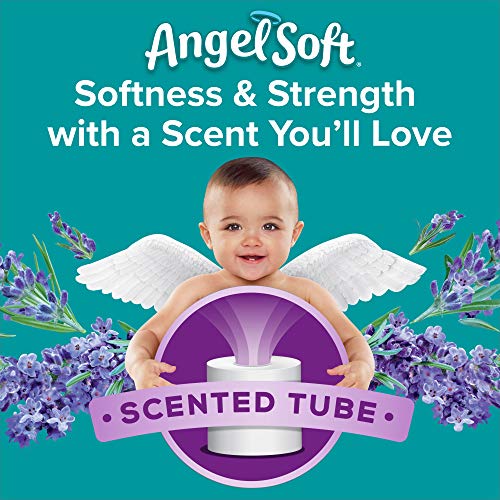 Angel Soft® Toilet Paper with Fresh Lavender Scented Tube, 6 Mega Rolls = 24 Regular Rolls, 2-Ply Bath Tissue