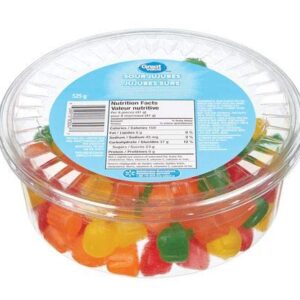 Great Value, Tub of Sour Jujubes Candy, 525g/1.2lbs., {Imported from Canada}