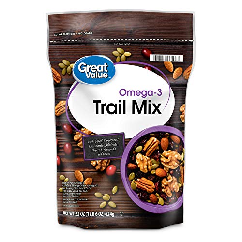 Great Value Omega3 Trail Mix, 22 Oz (Pack of 6)