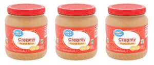 great value creamy peanut butter, 64 oz (gluten-free) – pack of 3