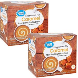 great value caramel cappuccino mix single serve cups 9.52oz (2 pack)
