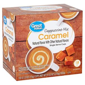 Great Value Caramel Cappuccino Mix Single Serve Cups 9.52oz (2 PACK)