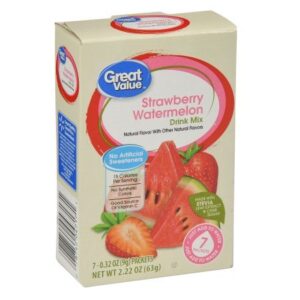 great value strawberry watermelon drink mix 7 packets (pack of 2)