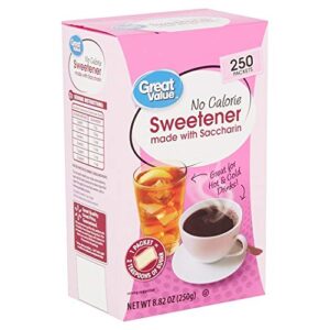 sweetener with saccharin packets, no calorie, 8.82 oz, 250 count (1)