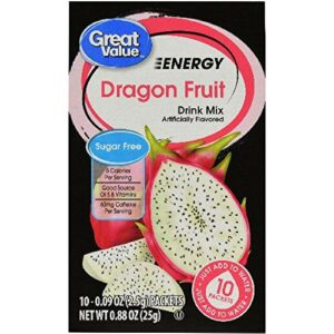 Great Value Energy Drink Mix (Dragon Fruit, 10 ct, Pack of 4)