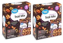 great value omega-3 trail mix, 1.75 oz, 8 count (pack of 2)