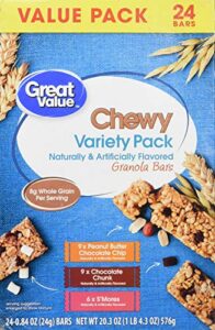 great value chewy variety pack granola bars value pack, 0.84 oz, 24 count