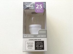 great value led deco light bulb, soft white