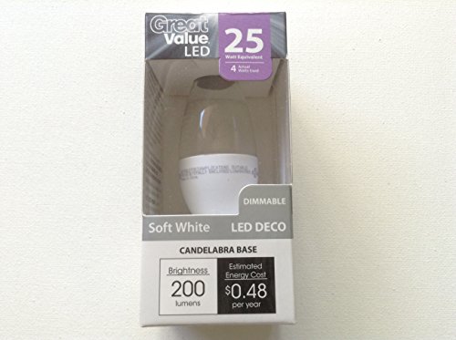 Great Value LED Deco Light Bulb, Soft White