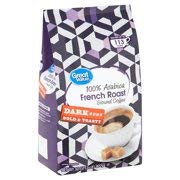 Great Value 100% Arabica French Roast Dark Ground Coffee, 32 oz, Makes up to 113 cups (Pack of 2)