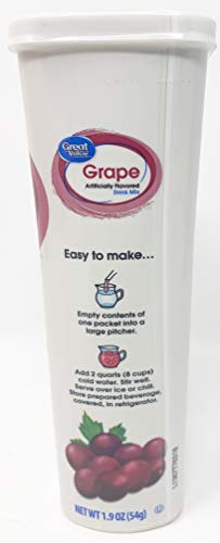 Great Value: Grape Drink Mix, 1.9 Oz - 6 Packets (2 Pack)