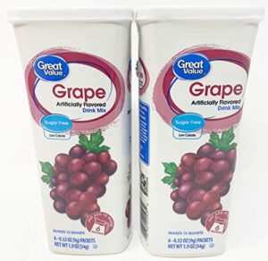 great value: grape drink mix, 1.9 oz – 6 packets (2 pack)