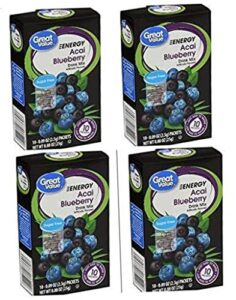 energy acai blueberry sugar-free drink mix: 4 box count (40 packets) .3 pack