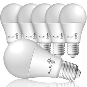 ameritop a19 led light bulbs- 6 pack, efficient 14w(100w equivalent) 1600 lumens general lighting bulbs, ul listed, non-dimmable, e26 standard base (2700k soft white)