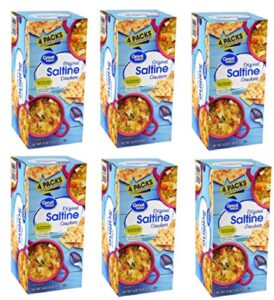 pack of 6 – great value original saltine crackers, 4 count, 16 oz