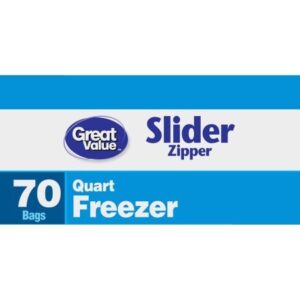 Great Value Quart Freezer Bags, 70 count