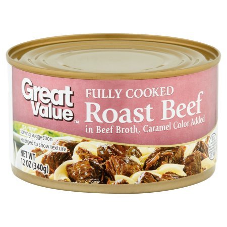 Great Value Roast Beef in Beef Broth, 12 oz (Pack of 2)