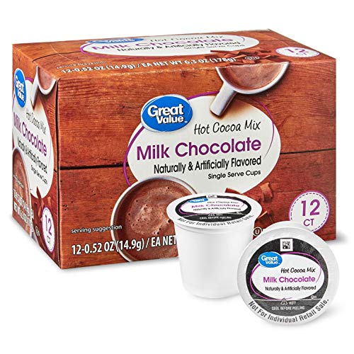 Great Value Cappuccino Coffee and Hot Drink Single Serve Pods, 12 Count (Hot Cocoa, Pack of 1)