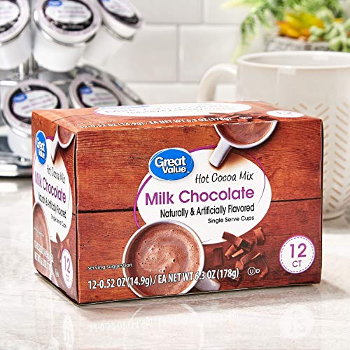 Great Value Cappuccino Coffee and Hot Drink Single Serve Pods, 12 Count (Hot Cocoa, Pack of 1)