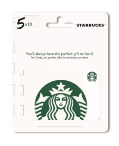 starbucks gift cards, multipack of 10