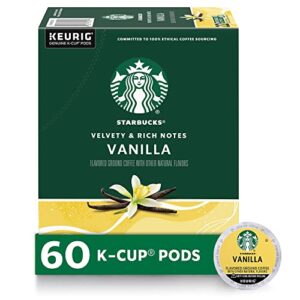 starbucks flavored k-cup coffee pods — vanilla for keurig brewers — 6 boxes (60 pods total)