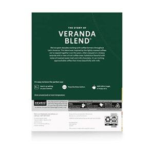 Starbucks K-Cup Coffee Pods—Starbucks Blonde Roast Coffee—Veranda Blend for Keurig Brewers—100% Arabica—6 boxes (60 pods total)