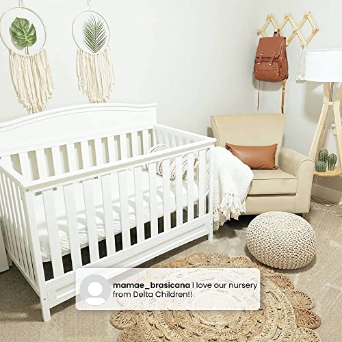 Delta Children Emery 4-in-1 Convertible Baby Crib - Greenguard Gold Certified, White