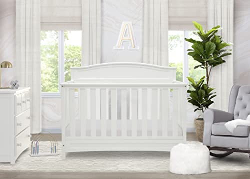 Delta Children Emery 4-in-1 Convertible Baby Crib - Greenguard Gold Certified, White