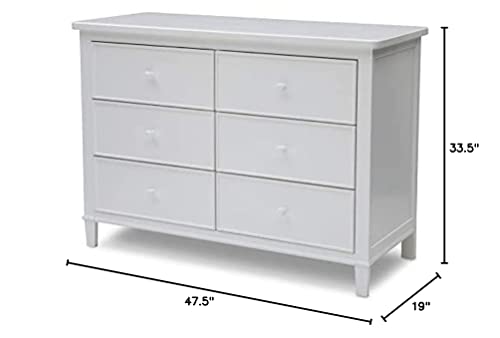 Delta Children Haven 6 Drawer Dresser, Greenguard Gold Certified, White