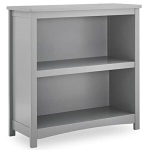 delta children universal 2-shelf bookcase – greenguard gold certified, grey