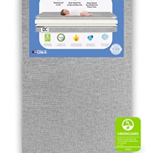 Delta Children Sweet Beginnings Dual Sided Baby Crib Mattress and Toddler Mattress, GREENGUARD Gold and CertiPUR-US Certified, Firm Plant-Based Foam, Waterproof, 5 Year Warranty, Made in USA