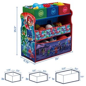 Delta Children 6 Bin Design and Store Toy Organizer - Greenguard Gold Certified,PJ Masks