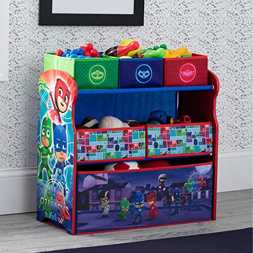 Delta Children 6 Bin Design and Store Toy Organizer - Greenguard Gold Certified,PJ Masks