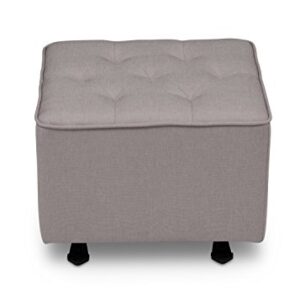 Delta Children Diamond Tufted Gliding Ottoman, French Grey