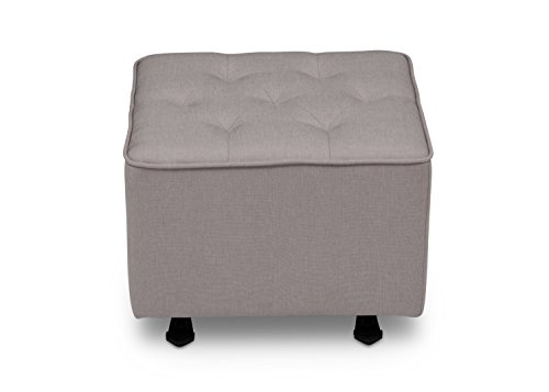 Delta Children Diamond Tufted Gliding Ottoman, French Grey