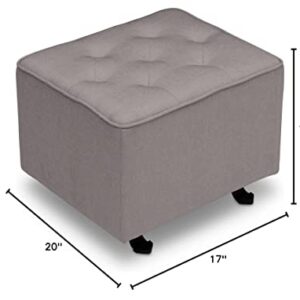 Delta Children Diamond Tufted Gliding Ottoman, French Grey