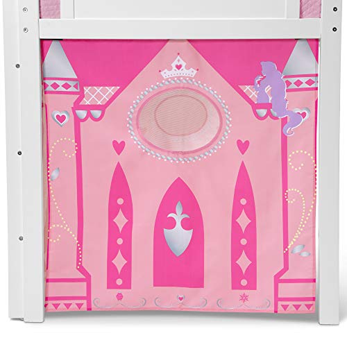 Delta Children Loft Bed Tent Curtain Set for Low Twin, Disney Princess