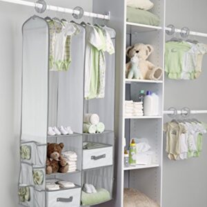 Delta Children Nursery Storage 24 Piece Set - Easy Storage/Organization Solution - Keeps Bedroom, Nursery & Closet Clean, Dove Grey