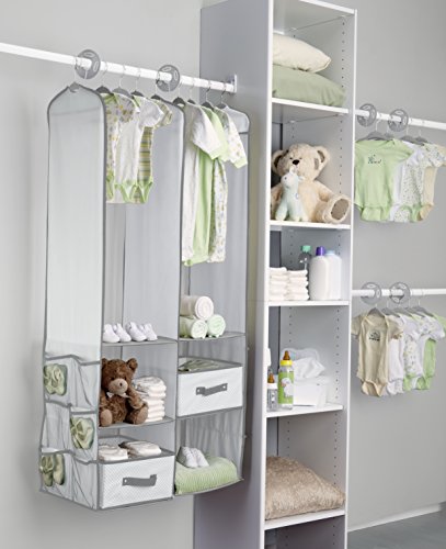 Delta Children Nursery Storage 24 Piece Set - Easy Storage/Organization Solution - Keeps Bedroom, Nursery & Closet Clean, Dove Grey