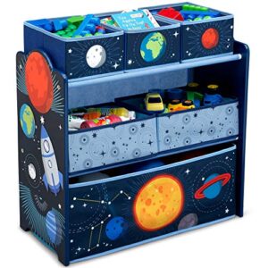 Delta Children Space Adventures Design & Store 6 Bin Toy Storage Organizer - Greenguard Gold Certified, Blue